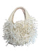 White Beaded Top Handle Bag White / XS