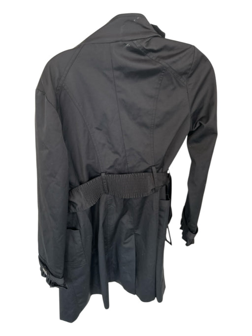 Blanc Noir Size M Black Long Sleeve Buttons Trench Coat Black / M