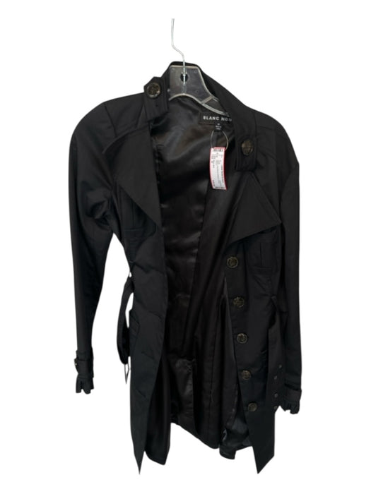 Blanc Noir Size M Black Long Sleeve Buttons Trench Coat Black / M
