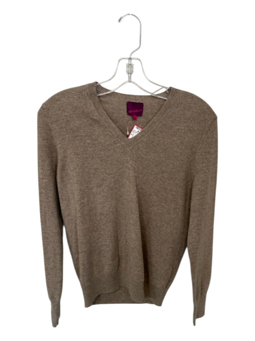 State Cashmere Size S Taupe Cashmere Long Sleeve V Neck Sweater Taupe / S