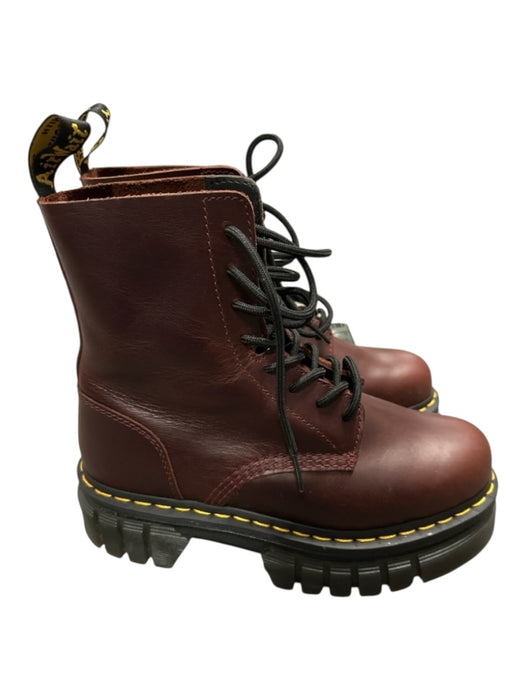 Dr Marten Shoe Size 8 Wine Pleather Combat Boots Wine / 8