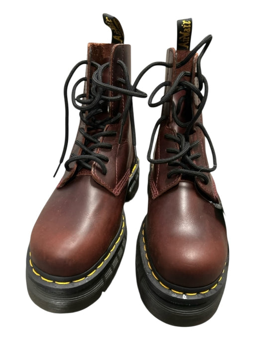 Dr Marten Shoe Size 8 Wine Pleather Combat Boots Wine / 8