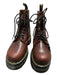 Dr Marten Shoe Size 8 Wine Pleather Combat Boots Wine / 8