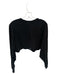 Alo Size S Black Cotton Blend Athletic Long Sleeve Cropped Top Black / S