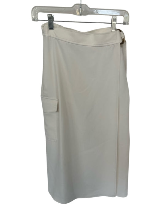 House of Harlow Size XS Cream Polyester Belted Midi Skirt Cream / XS