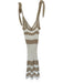 Ramy Brook Size XS Cream & Tan Cotton Tie Straps Knit Crochet Midi Dress Cream & Tan / XS