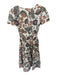 Cynthia Rowley Size XS Orange & Green Cotton Short Sleeve Botanical Maxi Dress Orange & Green / XS