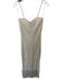 Torn By Ronny Kobo Size S Cream Cotton Macrame Spaghetti Strap Fringe Midi Dress Cream / S