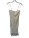 Torn By Ronny Kobo Size S Cream Cotton Macrame Spaghetti Strap Fringe Midi Dress Cream / S