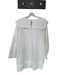 Zara Size M White Cotton Blend Long Balloon Sleeve Bib Lace Detail Dress White / M