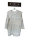 Zara Size M White Cotton Blend Long Balloon Sleeve Bib Lace Detail Dress White / M