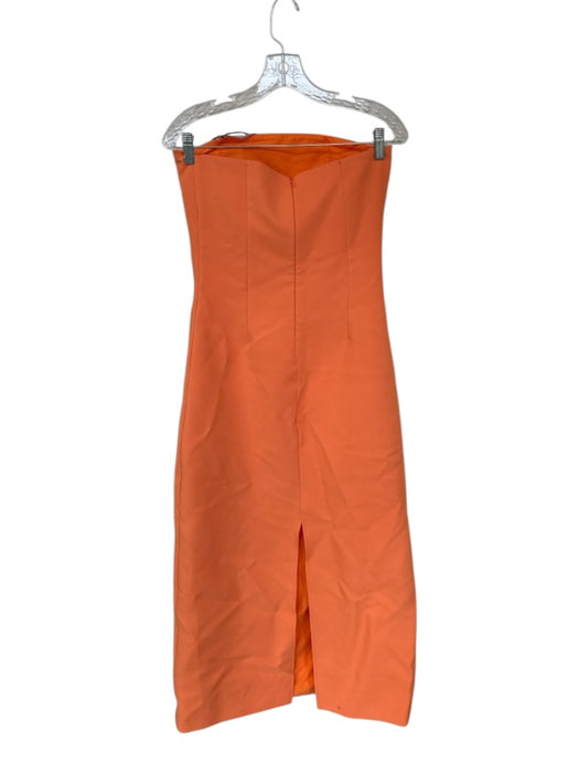 Miss Rosier Size M Orange & Purple Strapless Flower Application Back Zip Gown Orange & Purple / M
