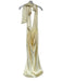 Size L Butter Yellow Polyester Halter Neck Cowl Back Gown Butter Yellow / L