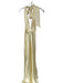Size L Butter Yellow Polyester Halter Neck Cowl Back Gown Butter Yellow / L