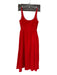 Christian Lacroix Size 4 Red & White Linen Blend Sleeveless Back Zip Maxi Dress Red & White / 4