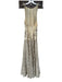 Topshop Size 4 Cream & Black Polyester Sleeveless Stripes & Floral Maxi Dress Cream & Black / 4