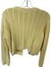 YFB Size M Yellow Cotton Knit Clasp Buttons Cardigan Cable Knit Sweater Yellow / M