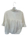 Maeve Size S White Cotton Blend Button Up Short Sleeve Top White / S