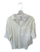 Maeve Size S White Cotton Blend Button Up Short Sleeve Top White / S
