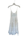 Anthropologie Size S White Viscose Blend Tiered Maxi Eyelet Lace Detail Dress White / S