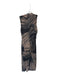 House of Harlow Size S Black & Tan Polyester Mesh Tiger Maxi Bodycon Dress Black & Tan / S
