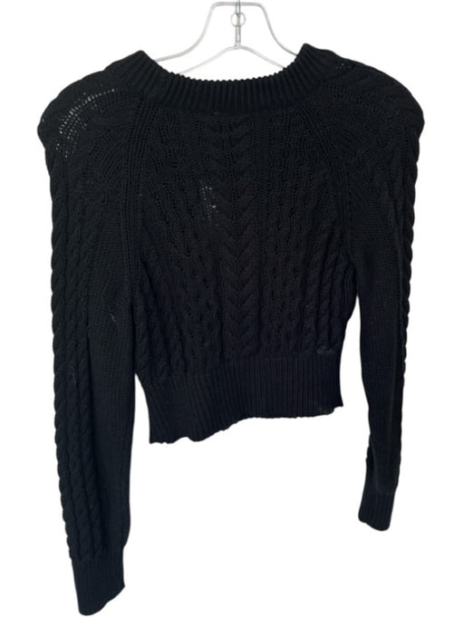 Anthropologie Size S Black Cotton Cropped Sweater Black / S