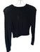Anthropologie Size S Black Cotton Cropped Sweater Black / S