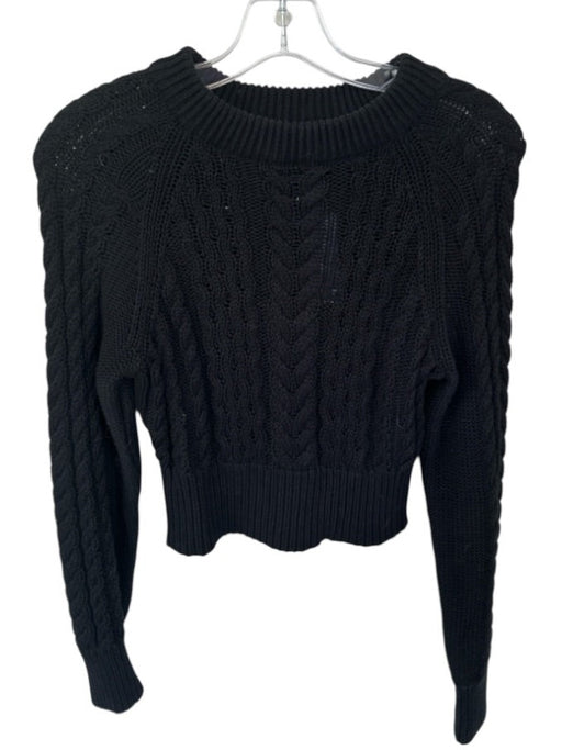 Anthropologie Size S Black Cotton Cropped Sweater Black / S