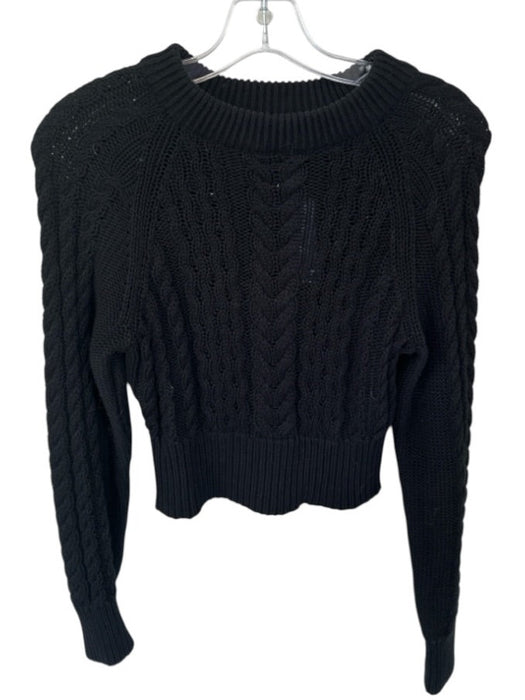 Anthropologie Size S Black Cotton Cropped Sweater Black / S