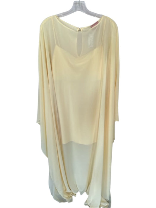 Show Me Your Mumu Size M Butter Yellow Polyester Slip Incld batwing Gown Butter Yellow / M