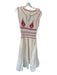 Moon River Size M Red & White Tie Front Knit Accent Boats V Neck Dress Red & White / M