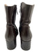 Hermes Shoe Size 39 Brown Leather Almond Toe Ankle Boots Side Zip Boots Brown / 39