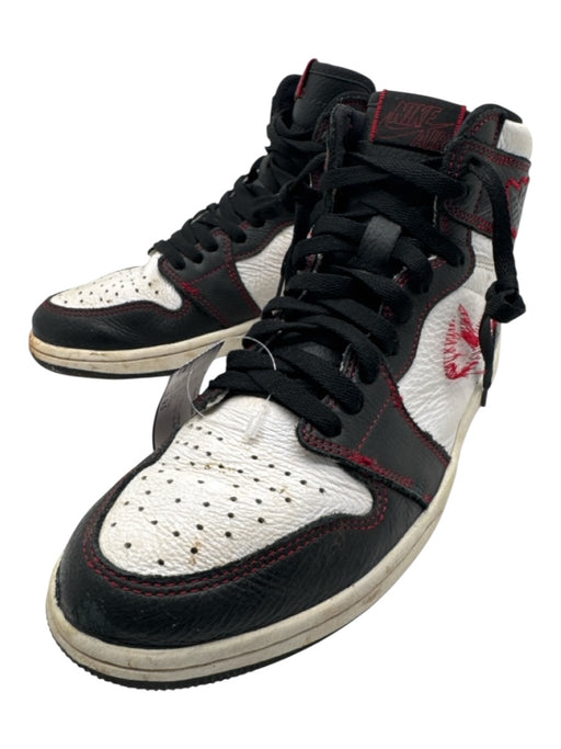 Jordan Shoe Size 9.5 White & Black Leather Two Tone Sneaker Men's Shoes White & Black / 9.5