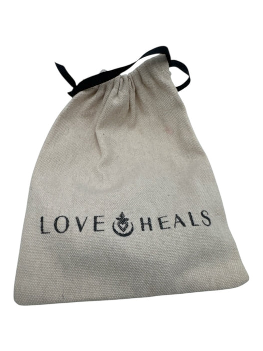 Love Heals Silver & Green Crochet Beaded Charms Toggle Clasp Long Necklace Silver & Green