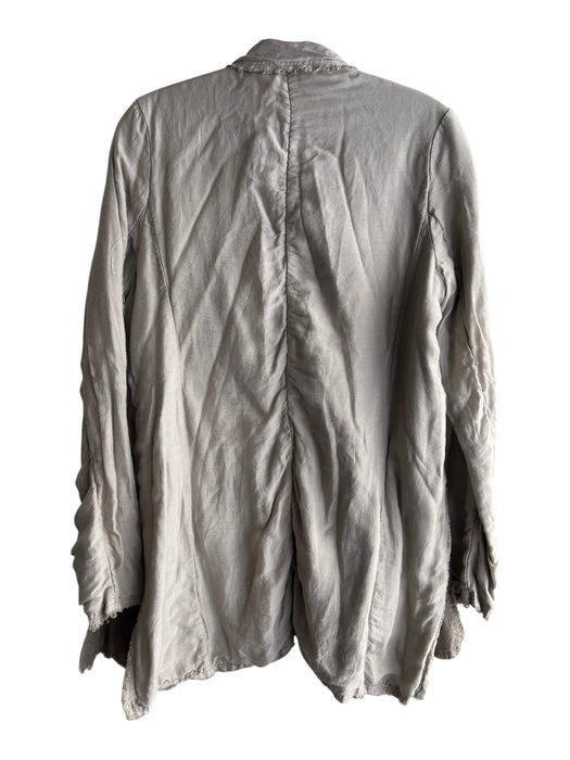Baci Size Small Taupe Cotton Long Sleeve lined Open Front Slits Jacket Taupe / Small