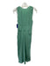 Amanda Uprichard Size L Mint Green Silk V Neck Button Detail Sleeveless Dress Mint Green / L