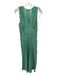 Amanda Uprichard Size L Mint Green Silk V Neck Button Detail Sleeveless Dress Mint Green / L