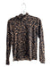 J. Crew Size S Brown & Black Cotton Cheetah Print turtle neck Long Sleeve Top Brown & Black / S