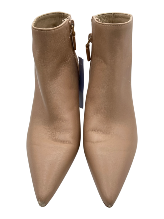 Stuart Weitzman Shoe Size 8 Blush Beige Leather Pointed Toe Side Zip Booties Blush Beige / 8