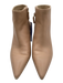 Stuart Weitzman Shoe Size 8 Blush Beige Leather Pointed Toe Side Zip Booties Blush Beige / 8