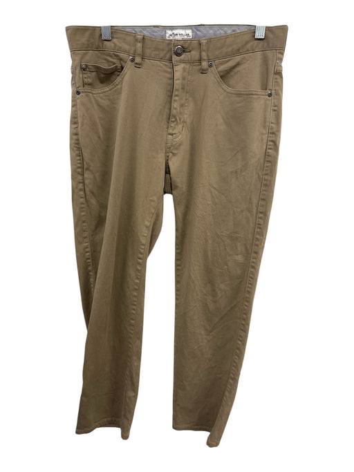 Peter Millar Size 31 Dark Tan Cotton Blend Solid Slim Khakis Men's Pants Dark Tan / 31