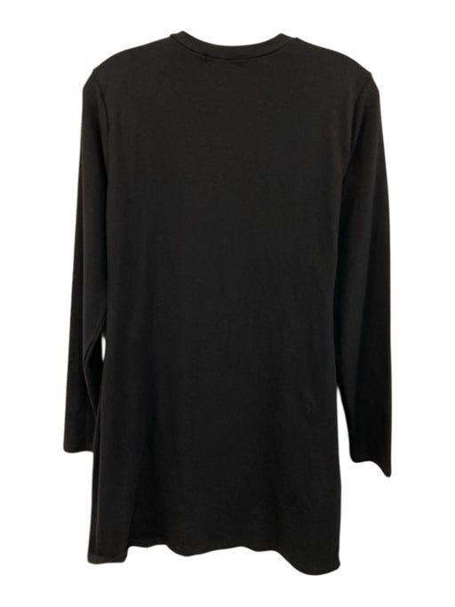 Reformation Jeans Size L Black Cotton Blend Long Sleeve Half Button Dress Black / L