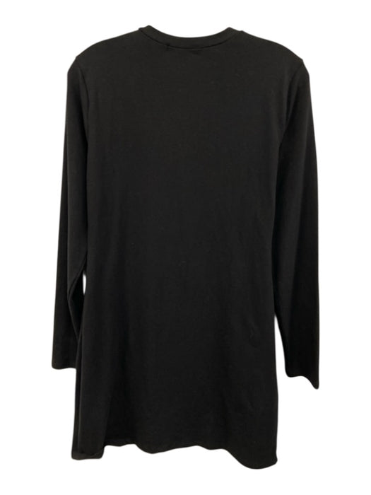Reformation Jeans Size L Black Cotton Blend Long Sleeve Half Button Dress Black / L