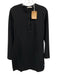 Reformation Jeans Size L Black Cotton Blend Long Sleeve Half Button Dress Black / L