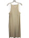 Vince Size L Cream White Cotton Blend Sleeveless Ribbed Midi Tank Dress Dress Cream White / L