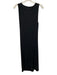 Anthropologie Size M Black Modal Blend Sleeveless Rouched Gold Hardware Dress Black / M