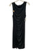 Anthropologie Size M Black Modal Blend Sleeveless Rouched Gold Hardware Dress Black / M