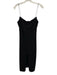 Reformation Size M Black Tencel Blend Spaghetti Strap Center Slit Midi Dress Black / M