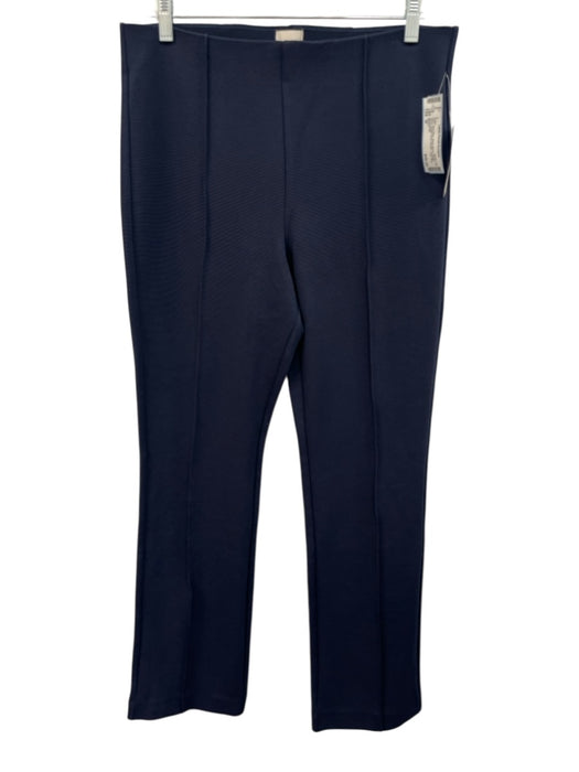 Maeve Size M Navy Blue Nylon Blend Elastic Waist Center Pleat Stretch Pants Navy Blue / M