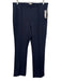 Maeve Size M Navy Blue Nylon Blend Elastic Waist Center Pleat Stretch Pants Navy Blue / M